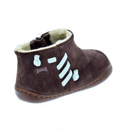 Botines Camper zapatos Niña modelo Afelpado Nut Marrón 
