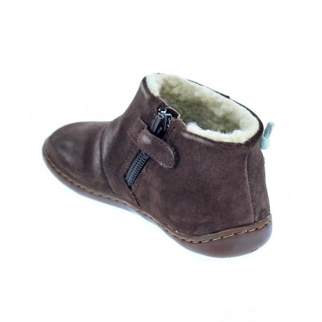 Botines Camper zapatos Niña modelo Afelpado Nut Marrón 