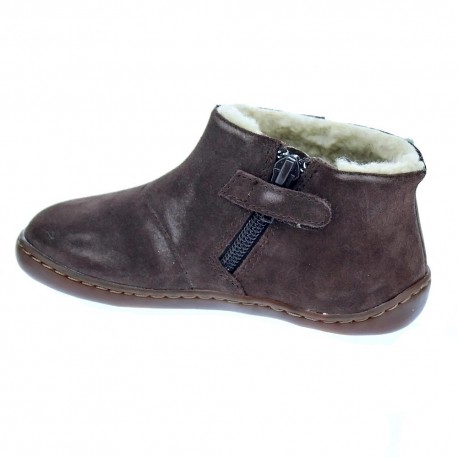 Botines Camper zapatos Niña modelo Afelpado Nut Marrón 