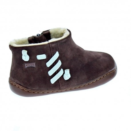 Botines Camper zapatos Niña modelo Afelpado Nut Marrón 