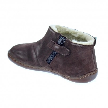 Botines Camper zapatos Niña modelo Afelpado Nut Marrón 