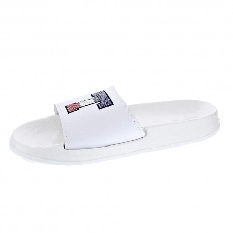 Chanclas Tommy Hilfiger zapatos Mujer modelo Sequins Sparkle Blanco 