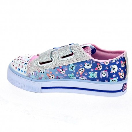 Zapatillas Skechers zapatos Niña modelo Shuffles Azul 