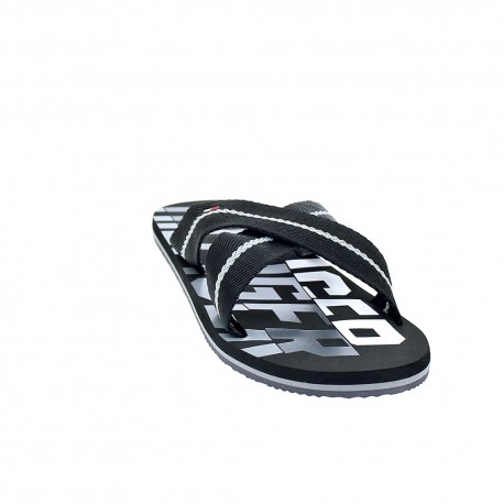 Chanclas Tommy Hilfiger zapatos Hombre modelo Bold Hilfiger Cross Beach Sandal Negro 