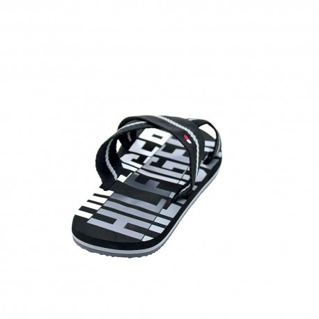 Chanclas Tommy Hilfiger zapatos Hombre modelo Bold Hilfiger Cross Beach Sandal Negro 