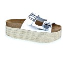 Sandalias Mama Lola zapatos Mujer modelo Formentera Plata 
