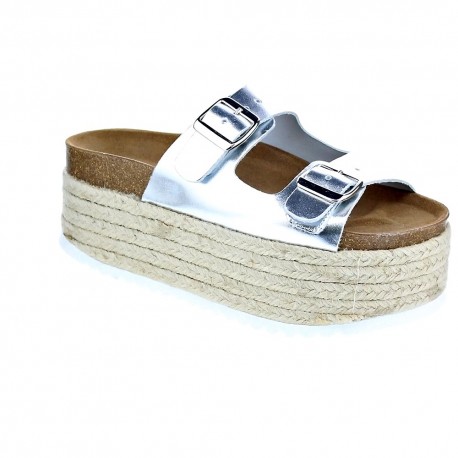 Sandalias Mama Lola zapatos Mujer modelo Formentera Plata 