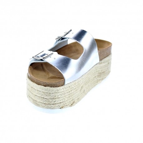 Sandalias Mama Lola zapatos Mujer modelo Formentera Plata 