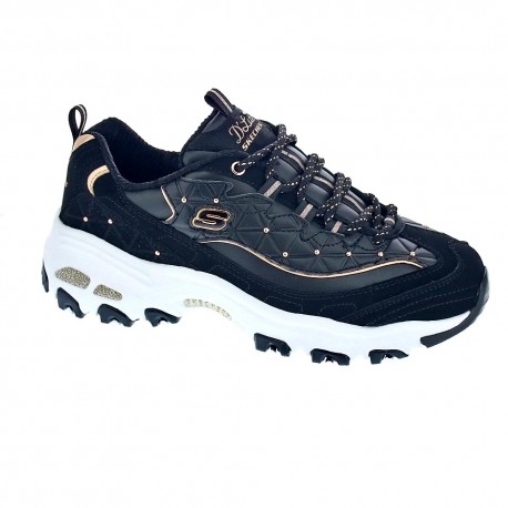 skechers d'lites mujer negro