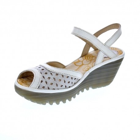 Sandalias Fly London zapatos Mujer modelo Yum Blanco 