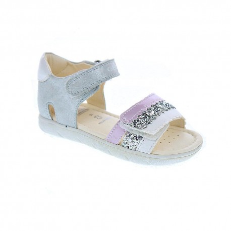 Sandalias Geox zapatos Niña modelo Alul Girl Plata 