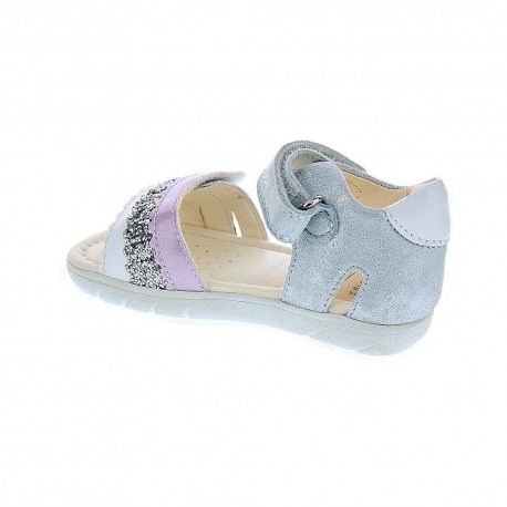 Sandalias Geox zapatos Niña modelo Alul Girl Plata 