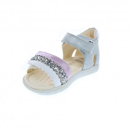 Sandalias Geox zapatos Niña modelo Alul Girl Plata 