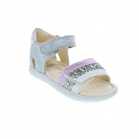 Sandalias Geox zapatos Niña modelo Alul Girl Plata 