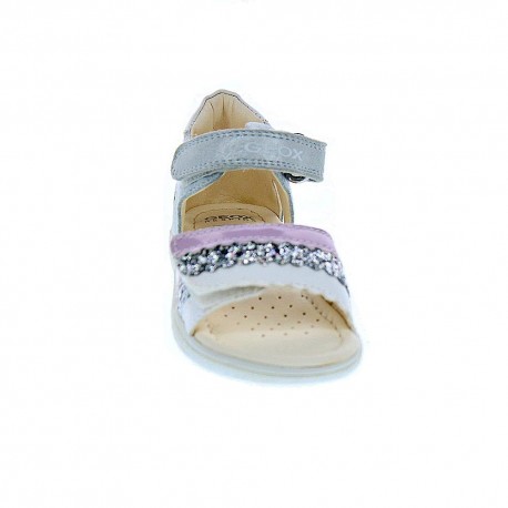 Sandalias Geox zapatos Niña modelo Alul Girl Plata 