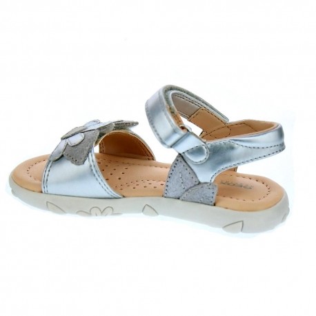 Sandalias Geox zapatos Niña modelo Hahiti Plata 