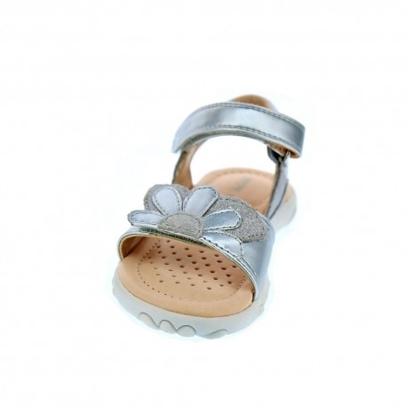 Sandalias Geox zapatos Niña modelo Hahiti Plata 