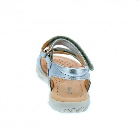 Sandalias Geox zapatos Niña modelo Hahiti Plata 