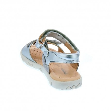 Sandalias Geox zapatos Niña modelo Hahiti Plata 