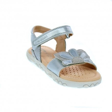 Sandalias Geox zapatos Niña modelo Hahiti Plata 