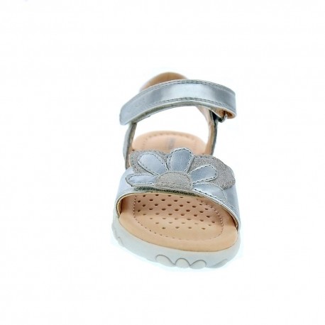 Sandalias Geox zapatos Niña modelo Hahiti Plata 
