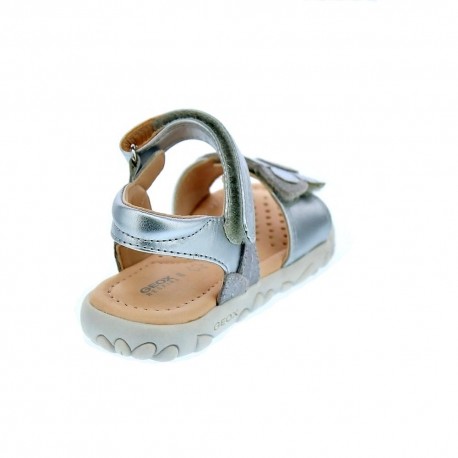 Sandalias Geox zapatos Niña modelo Hahiti Plata 