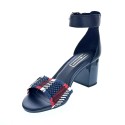 Sandalias Tommy Hilfiger zapatos Mujer modelo Tommy Raffia Heeled Azul 