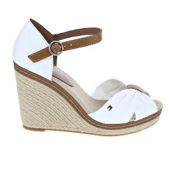 Sandalias Tommy Hilfiger zapatos Mujer modelo Iconic Elena Sandal Blanco  2