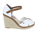 Sandalias Tommy Hilfiger zapatos Mujer modelo Iconic Elena Sandal Blanco 