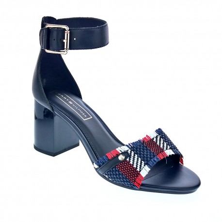 Sandalias Tommy Hilfiger zapatos Mujer modelo Tommy Raffia Heeled Azul 