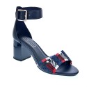 Sandalias Tommy Hilfiger zapatos Mujer modelo Tommy Raffia Heeled Azul 