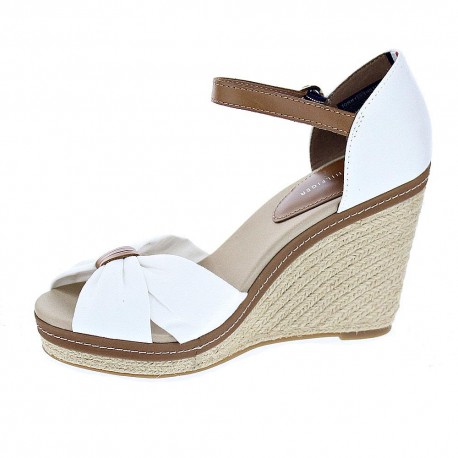 Sandalias Tommy Hilfiger zapatos Mujer modelo Iconic Elena Sandal Blanco 