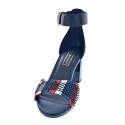 Sandalias Tommy Hilfiger zapatos Mujer modelo Tommy Raffia Heeled Azul 