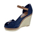 Sandalias Tommy Hilfiger zapatos Mujer modelo Iconic Elena Sandal Azul 