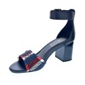 Sandalias Tommy Hilfiger zapatos Mujer modelo Tommy Raffia Heeled Azul 
