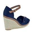 Sandalias Tommy Hilfiger zapatos Mujer modelo Iconic Elena Sandal Azul 