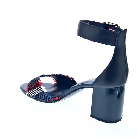Sandalias Tommy Hilfiger zapatos Mujer modelo Tommy Raffia Heeled Azul 