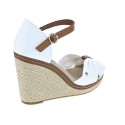 Sandalias Tommy Hilfiger zapatos Mujer modelo Iconic Elena Sandal Blanco 
