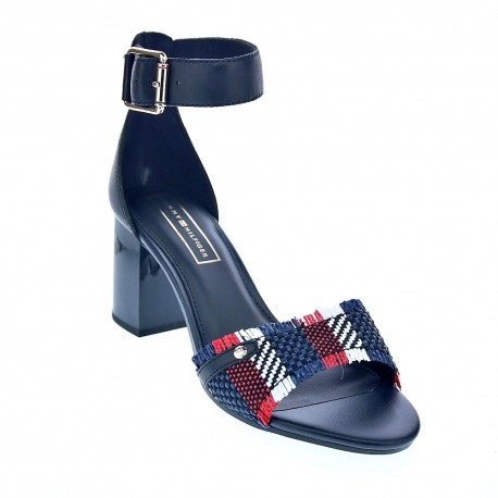 Sandalias Tommy Hilfiger zapatos Mujer modelo Tommy Raffia Heeled Azul 