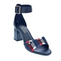 Sandalias Tommy Hilfiger zapatos Mujer modelo Tommy Raffia Heeled Azul 