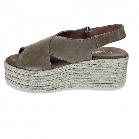 Sandalias Claudia zapatos Mujer modelo 2400 Beige 