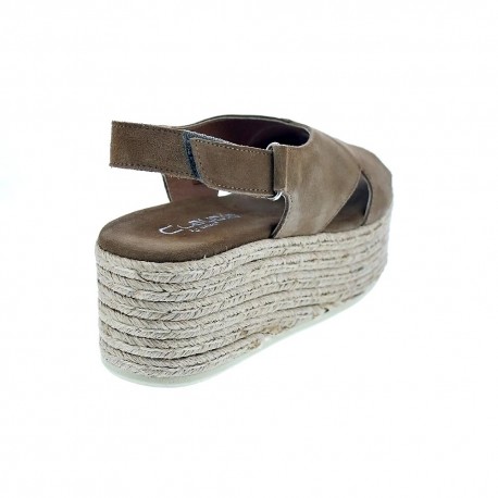 Sandalias Claudia zapatos Mujer modelo 2400 Beige 