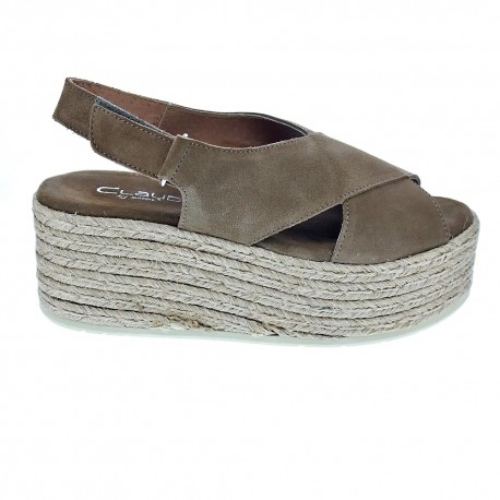 Sandalias Claudia zapatos Mujer modelo 2400 Beige 