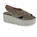 Sandalias Claudia zapatos Mujer modelo 2400 Beige 