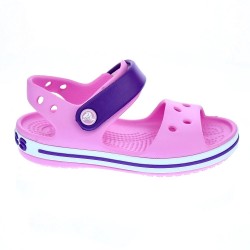 Zuecos Crocs zapatos Niña modelo Crocband Sandal Rosa  2