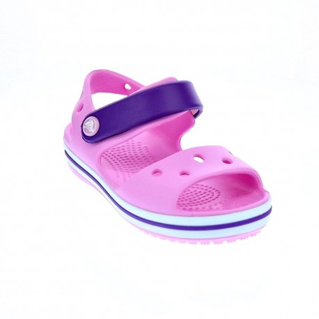 Zuecos Crocs zapatos Niña modelo Crocband Sandal Rosa 