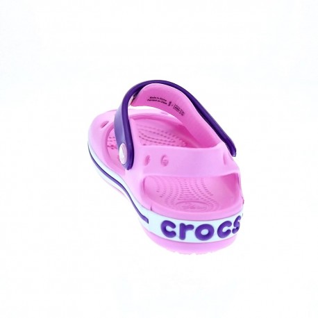 Zuecos Crocs zapatos Niña modelo Crocband Sandal Rosa 