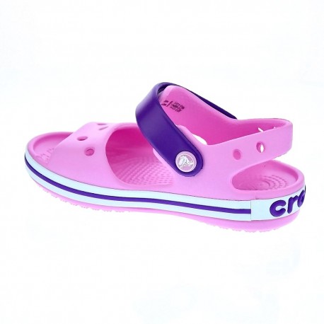 Zuecos Crocs zapatos Niña modelo Crocband Sandal Rosa 