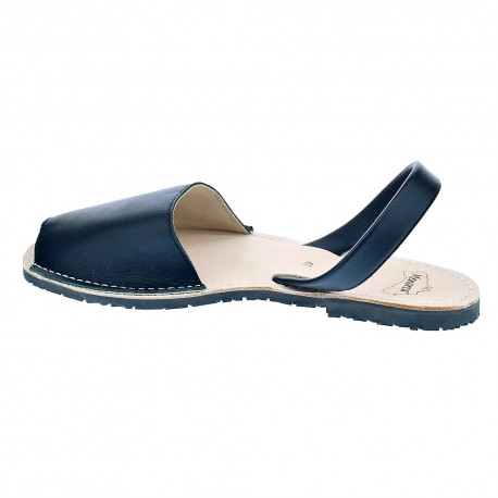 Abarcas menorquinas Menorca zapatos Hombre modelo Oslo Napa Negre Negro 