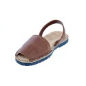 Abarcas menorquinas Menorca zapatos Mujer modelo W060 Arizona Español Marrón 